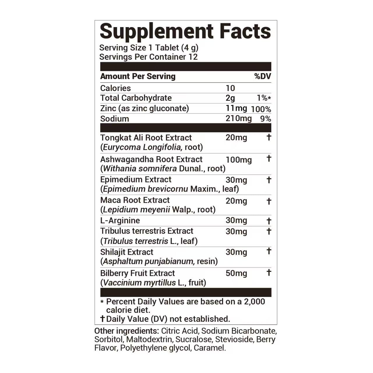 DrBioCare Peak Mode Core Vitality for Men 7-in-1 Effervescent Tablets | Tongkat Ali, Maca & L-Arginine，Ashwagandha, | Boost Stamina, Drive & Blood Flow for Good Performance | Berry Flavor 12 Tablets DrBioCare Au supplements
