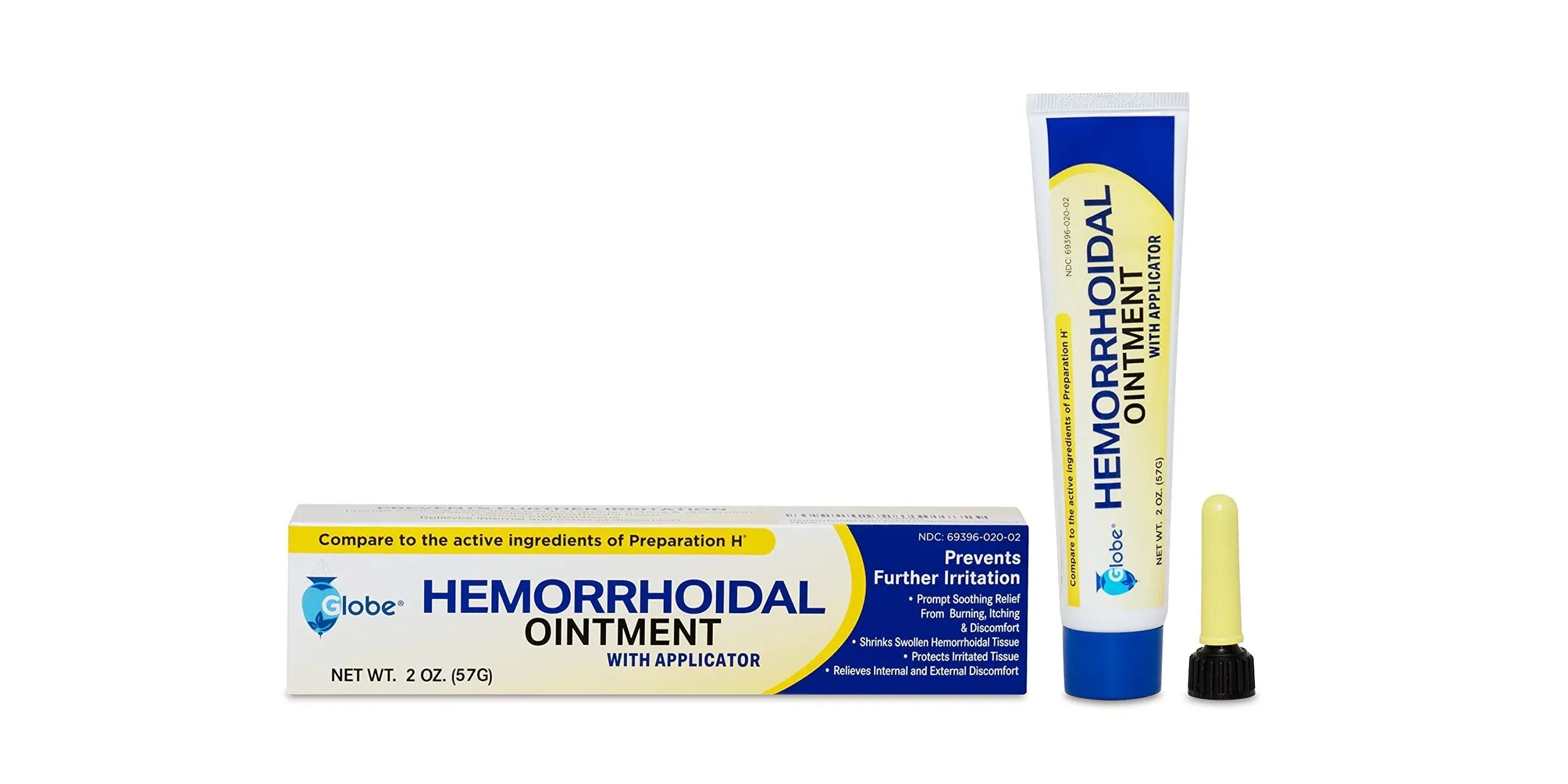 Globe Hemorrhoidal Ointment, Phenylephrine HCl, Petrolatum, Mineral Oil, Relief from Burning, Itching and Discomfort of Hemorrhoids, 2 Ounces (4 Pack) Globe Au supplements