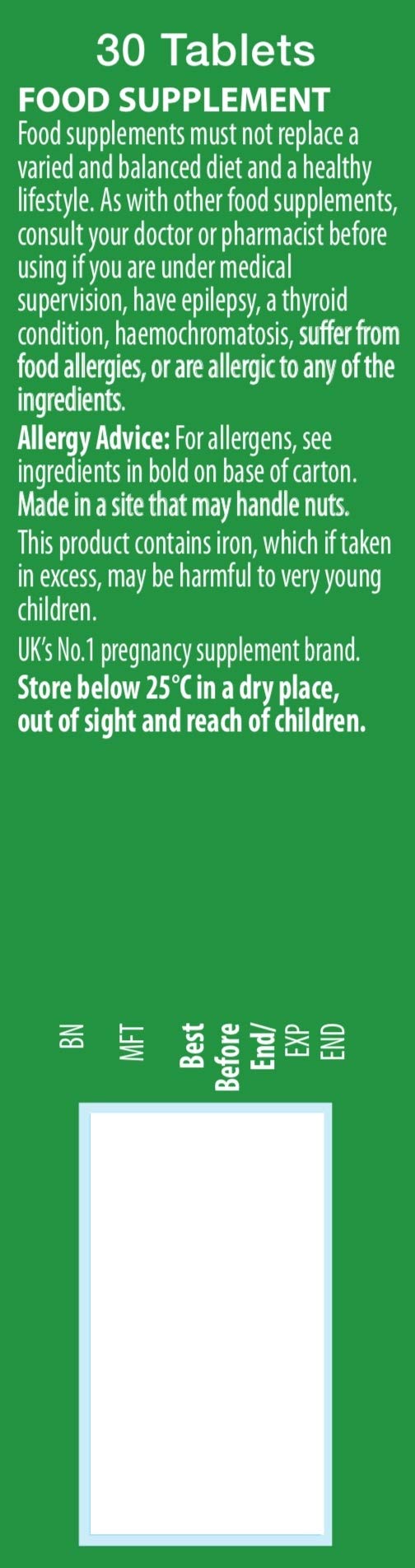 Pregnacare Conception Tablets, Pack of 30, 30 Count Pregnacare Au supplements