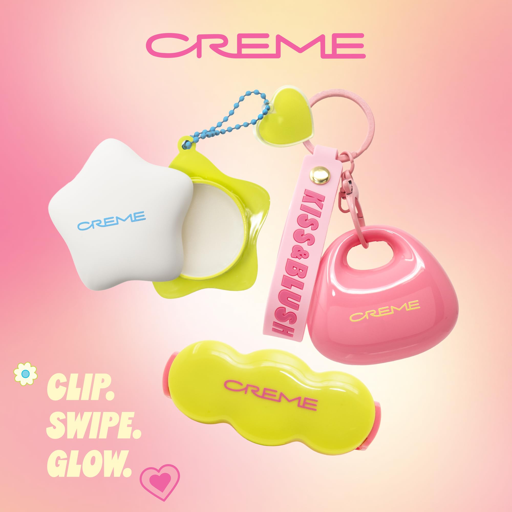 The Crème Shop Kiss & Blush Tinted Lip Balm & Blush, Korean Makeup for Lips & Cheeks, Cute Charm Key Chain, Hydrating, Long Lasting Tint, Aloe, Squalane (Cherry Squeeze) The Crème Shop Au supplements