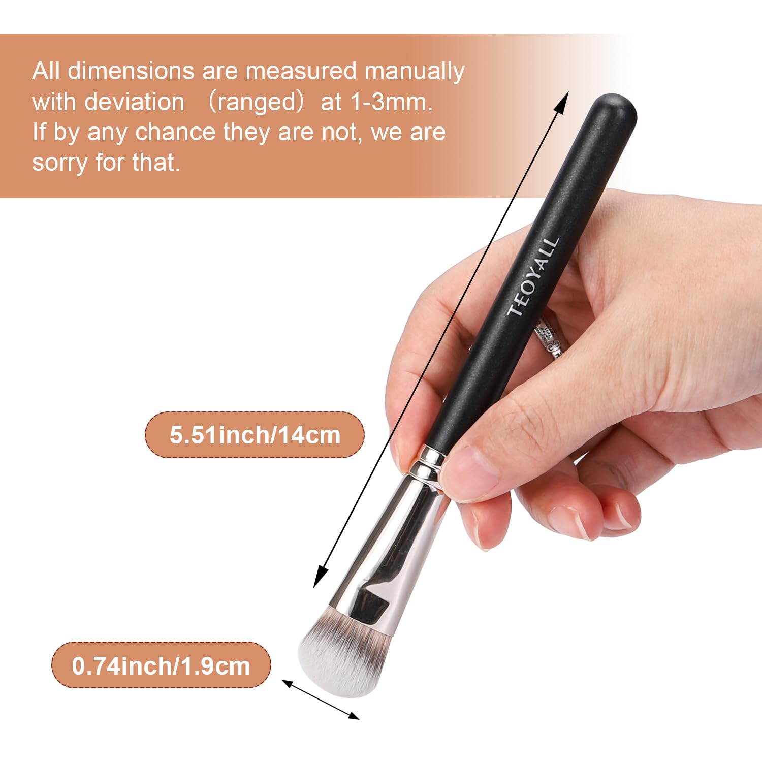 TEOYALL Angled Concealer Brush, Synthetic Contour Brush for Blending Setting Buffing with Liquid, Cream and Powder Cosmetic (Angled Brush) TEOYALL Au supplements