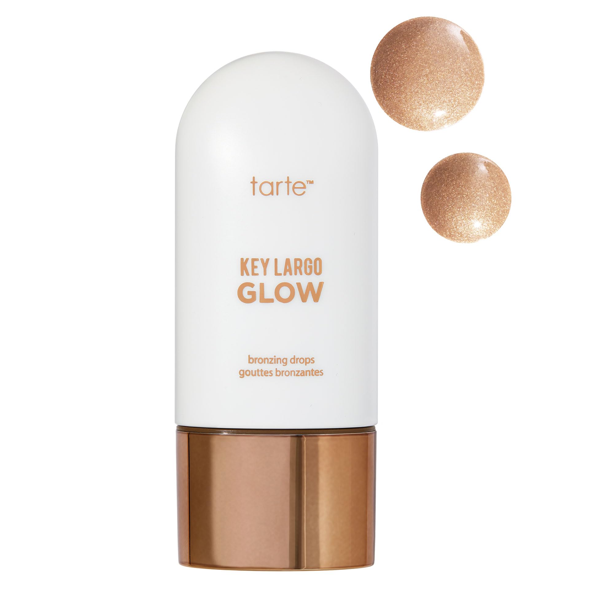 tarte key largo glow bronzing drops – Luminous Serum-Infused Liquid Bronzer with Vitamin E for Sun-Kissed Radiant Lightweight Hydration, Cruelty-Free, full size, champagne glow tarte Au supplements