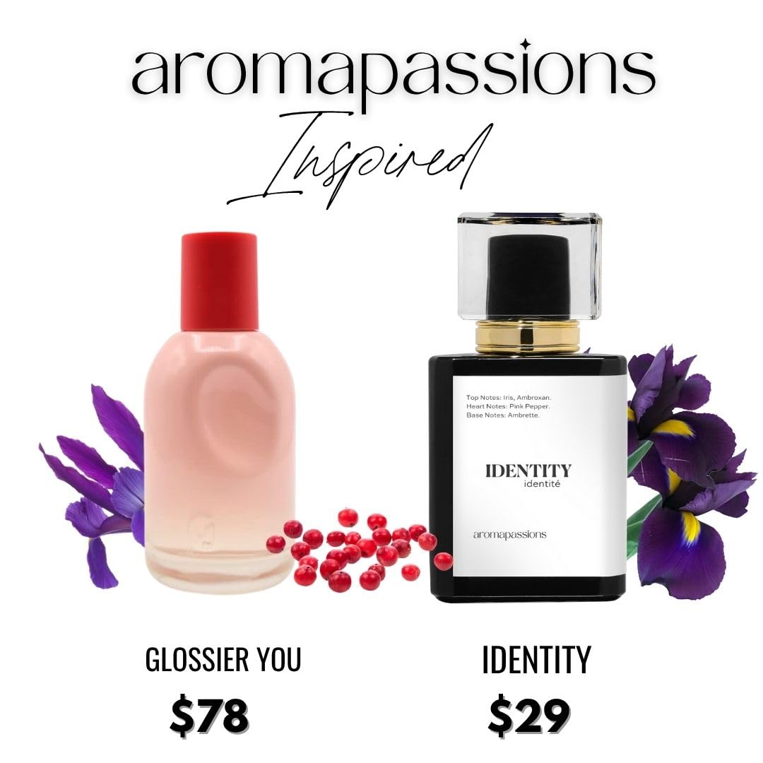 IDENTITY | Inspired by GLSSIER YOU | Pheromone Perfume for Men and Women | Extrait De Parfum | Long Lasting Dupe Clone Essential Oils Fragrance | Perfume De Hombre Mujer | (50 ml / 1.7 Fl Oz) aromapassions Au supplements