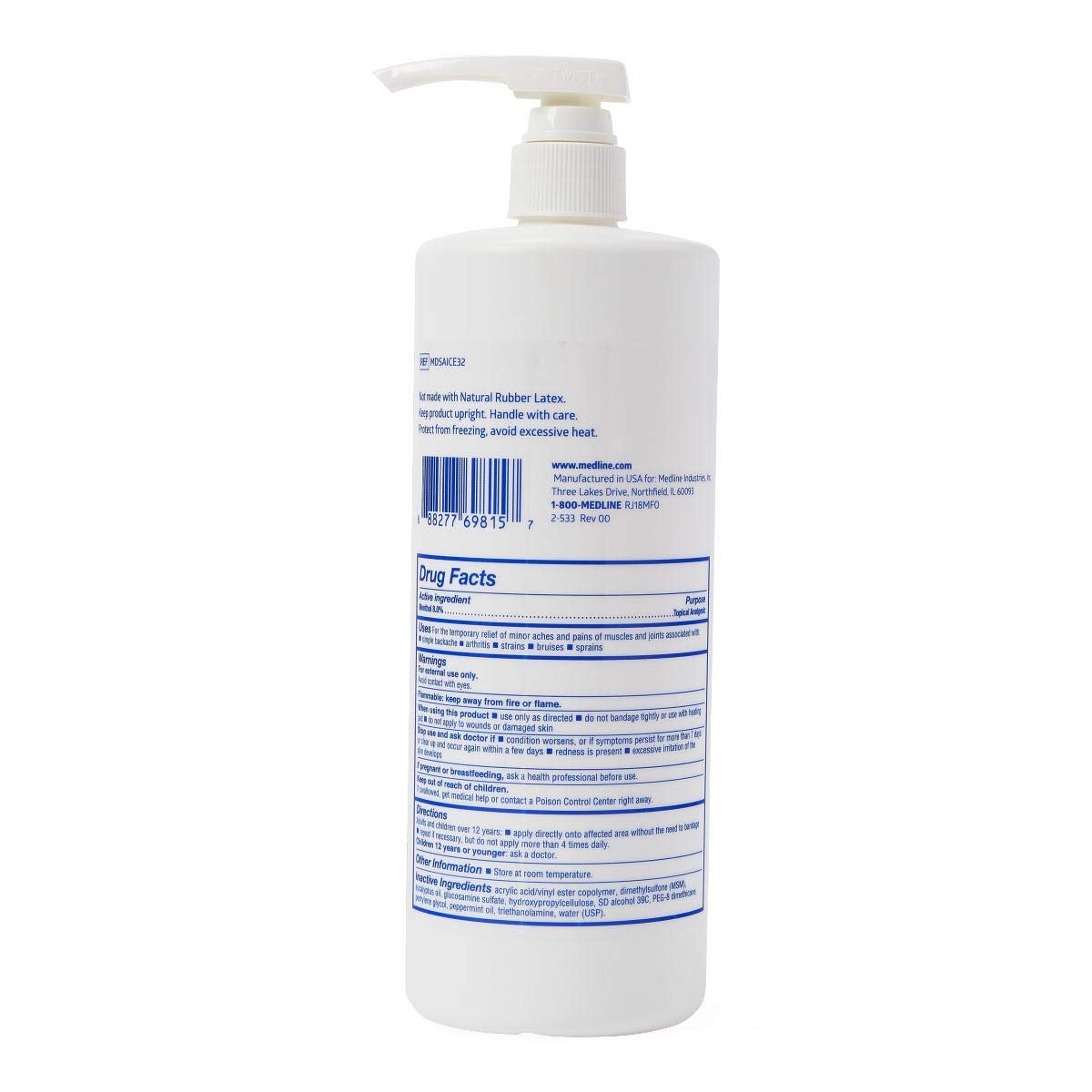 Medline ActivICE Topical Pain Reliever 32 oz Medline Au supplements