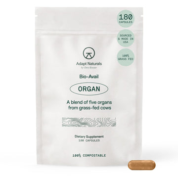 Adapt Naturals Organ Supplement, Bioavailable Grass Fed Beef Liver Capsules, Blend of Liver, Heart, Kidney, Pancreas & Spleen, Support Liver Cleanse Detox & Repair | Source of CoQ10-30 Days Supply ADAPT NATURALS BY CHRIS KRESSER Au supplements