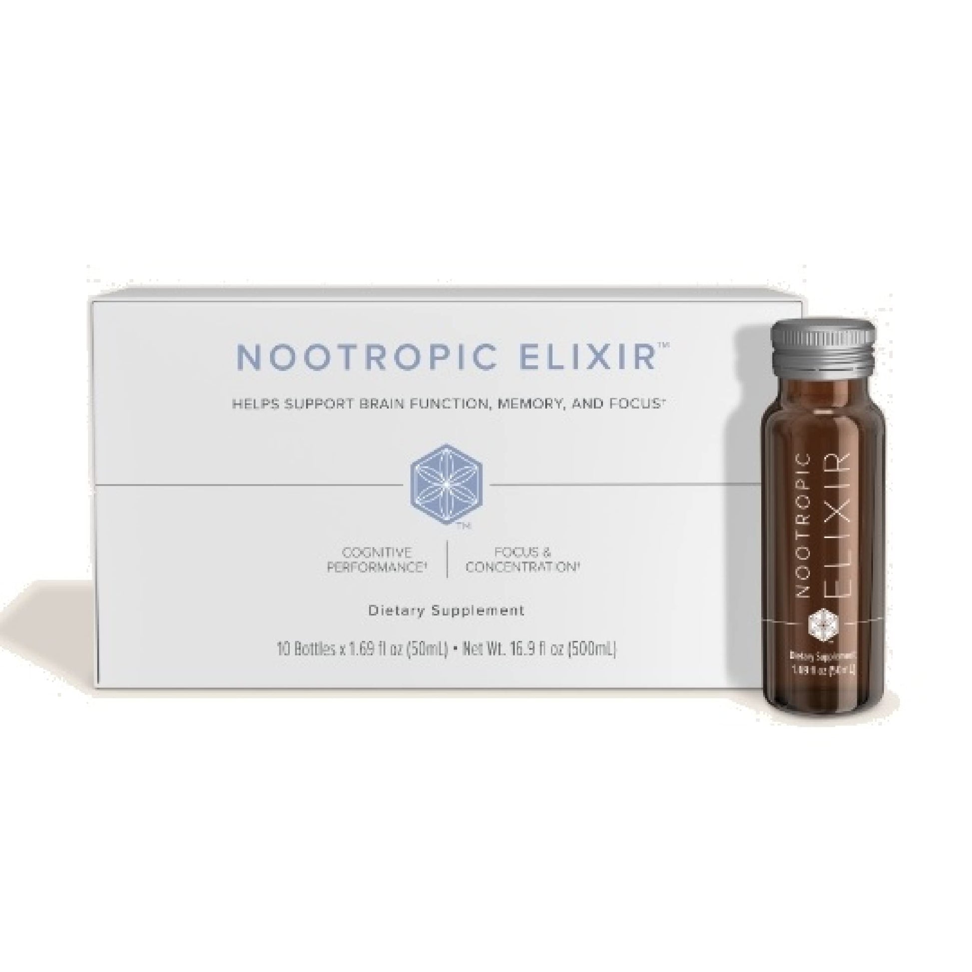Isagenix Nootropic Elixir- Brain Health & Focus Supplement - Liquid Supplement with Green Tea Extract to Support a Healthy Mindset - 1.69 Oz Bottles (10 Count) Isagenix Au supplements