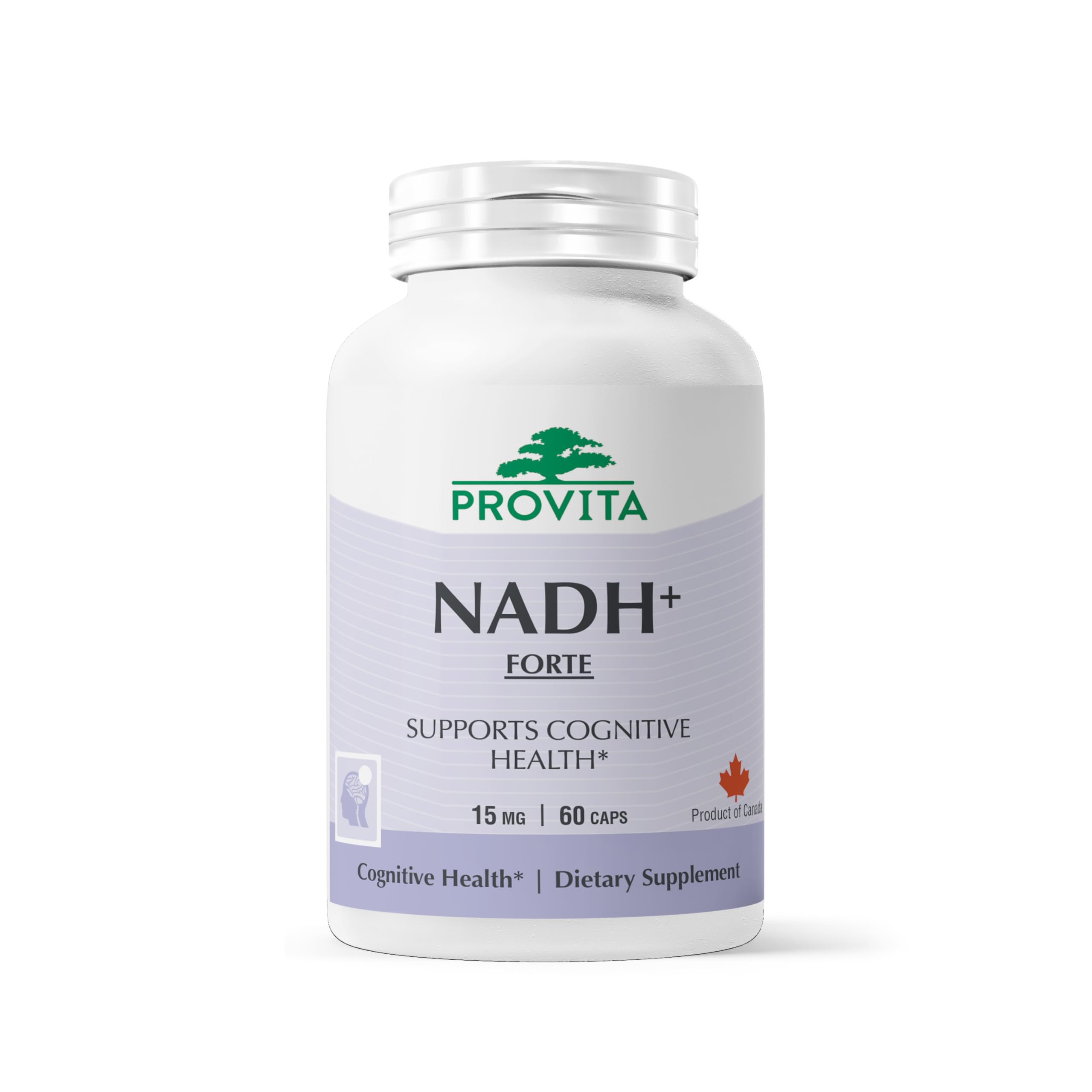 PROVITA NADH+ Forte | Cognitive Support Supplement with NADH, Coenzyme Q10 & Chlorophyll | Energy Support, Focus, Mental Clarity & Brain Health | Vegan Capsules | High Absorption Cellular Formula PROVITA Au supplements