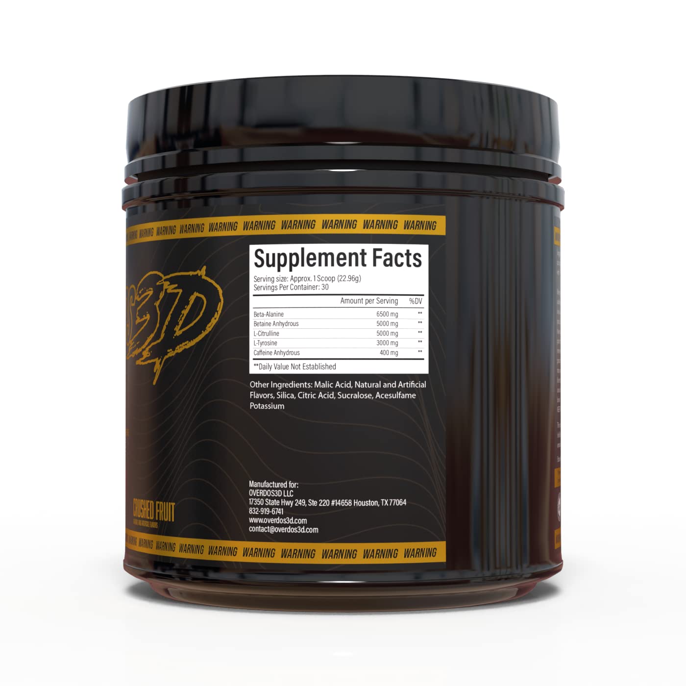 OVERDOS3D Pre-Workout Powder | Ultra-High Dosage | for Advanced Users ONLY Heath Secret Au supplements