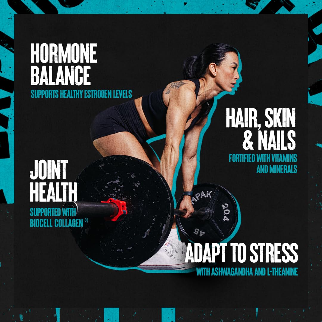 Animal Power Balance – Women's Alpha F Comprehensive Formula – Supports Hormonal Balance, Complexion, Hair, Nails, Mood and Stress, Intestinal Health, & Bone and Joint Health – 30 Packs Animal Au supplements