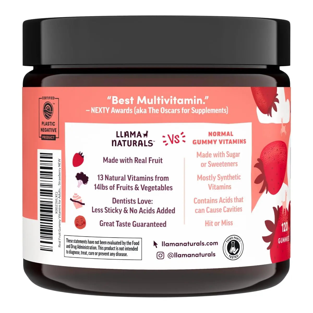 Llama Naturals Multivitamin for Women & Men, Vegan, Organic Gummies with Vitamin D, C & K, Adults Real Fruit Gummy Vitamins Llama Naturals Au supplements