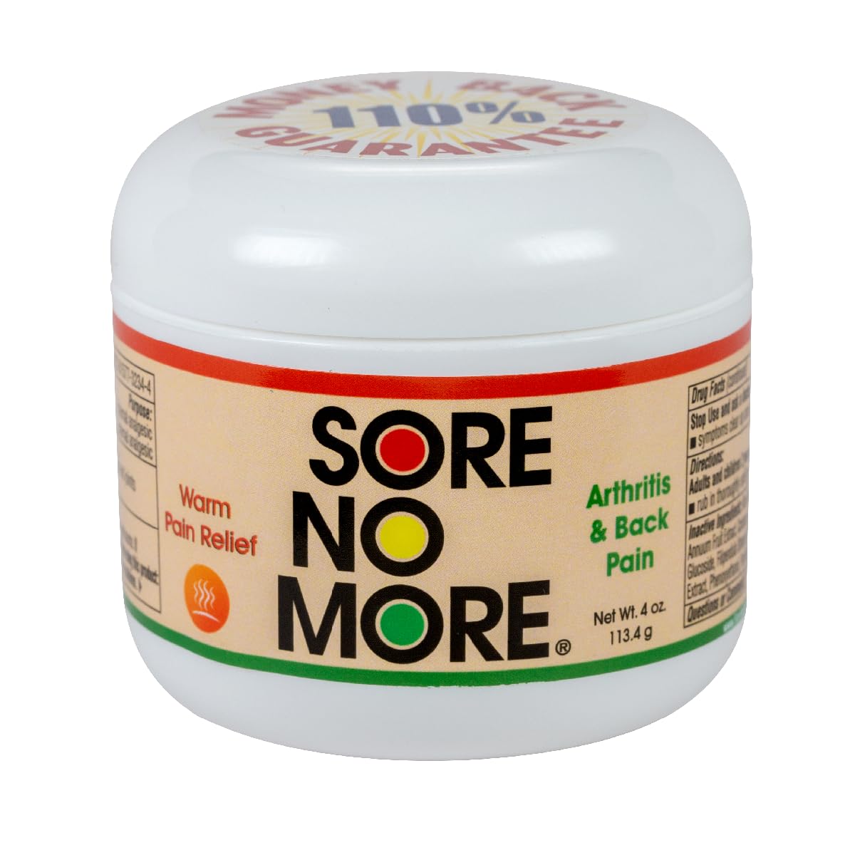 Sore No More Warm Arthritis Pain Relief Cream – Targeted Reliever for Back, Neck, Hands & Feet – Soothing & Fast-Acting Formula for Aches and Pains – Non-Greasy with Orange Aroma – 4 oz Sore No More Au supplements