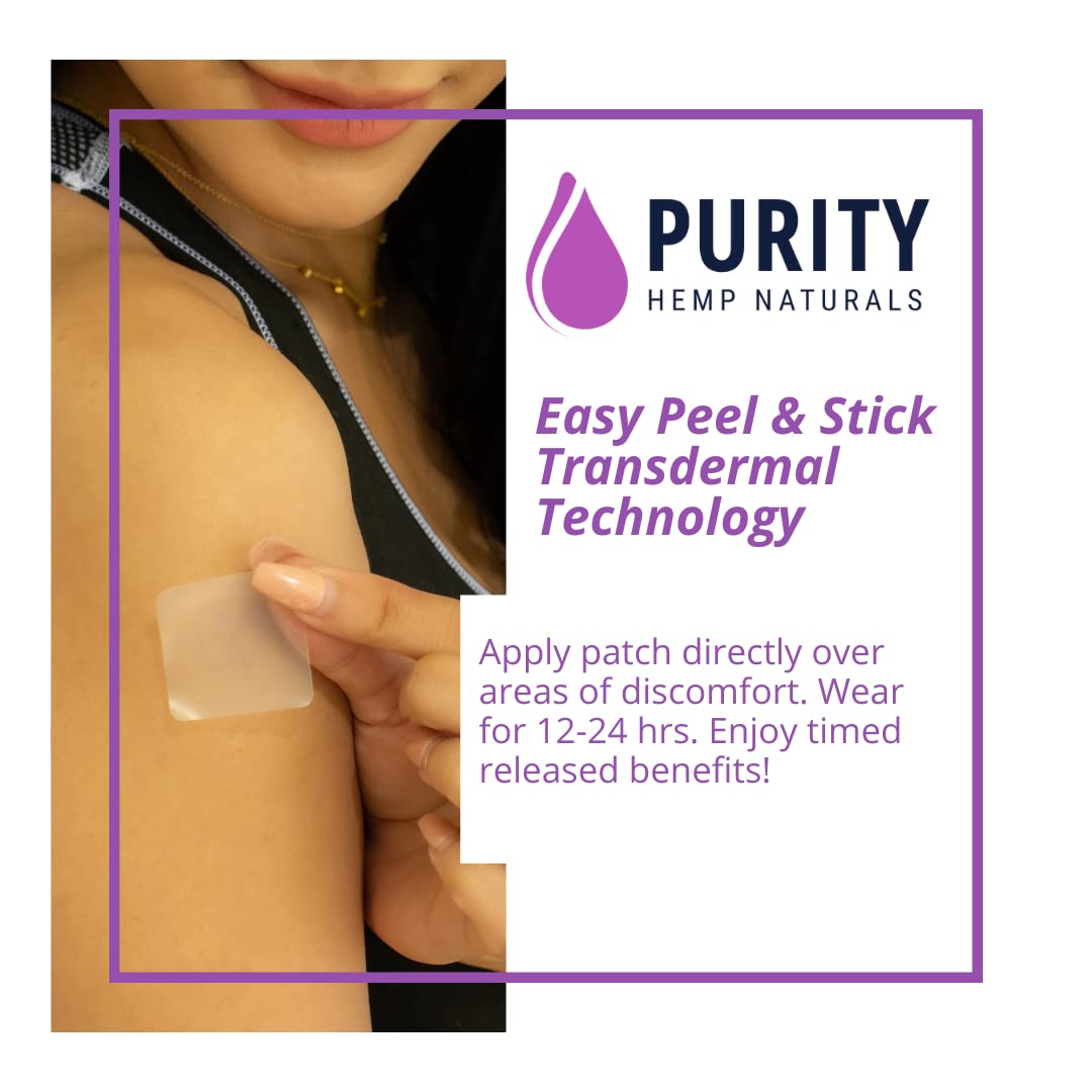 Purity Hemp Naturals Body Discomfort Patch 240 mg - 30 ct (8 mg ea.) Lasts 24 Hours. Sweat & Water Resistant. Convenient & Discreet. For Use On Any Part Of The Body. Plant-Based Extended-Release Patch Purity Hemp Naturals Au supplements