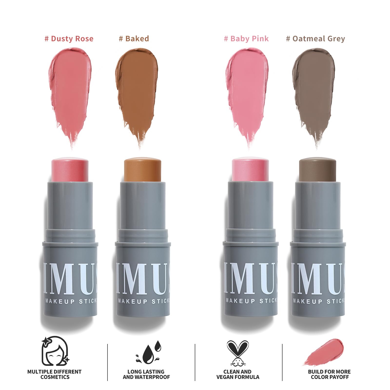 KIMUSE Cream Contour Stick Duo, Cream Blush Stick, Bronzer Shaping Stick, Creamy, Highly Pigmented, Long Lasting, Vegan Face Make Up Sticks KIMUSE Au supplements