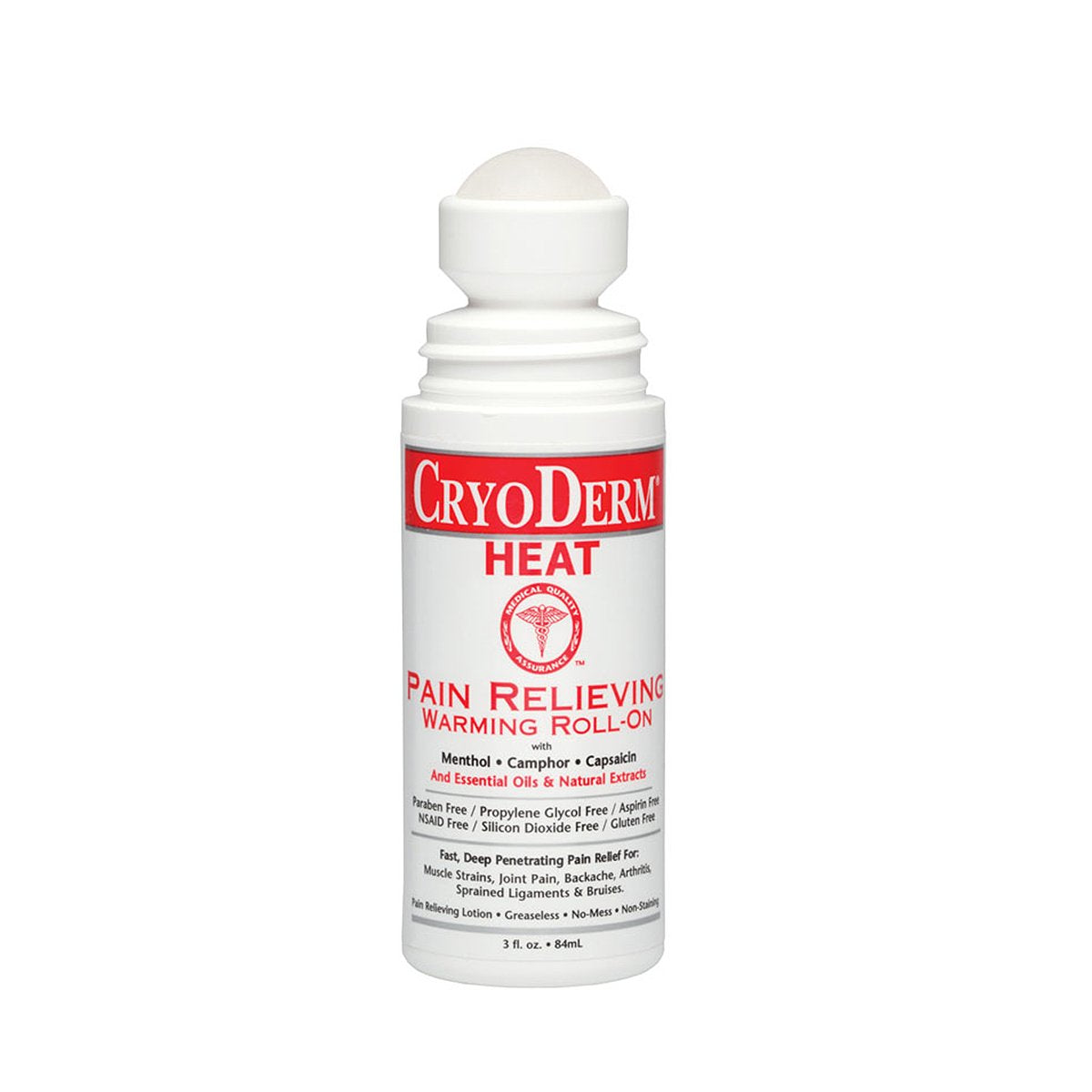 Cryoderm Heat Roll-On 3 oz. CryoDerm Au supplements