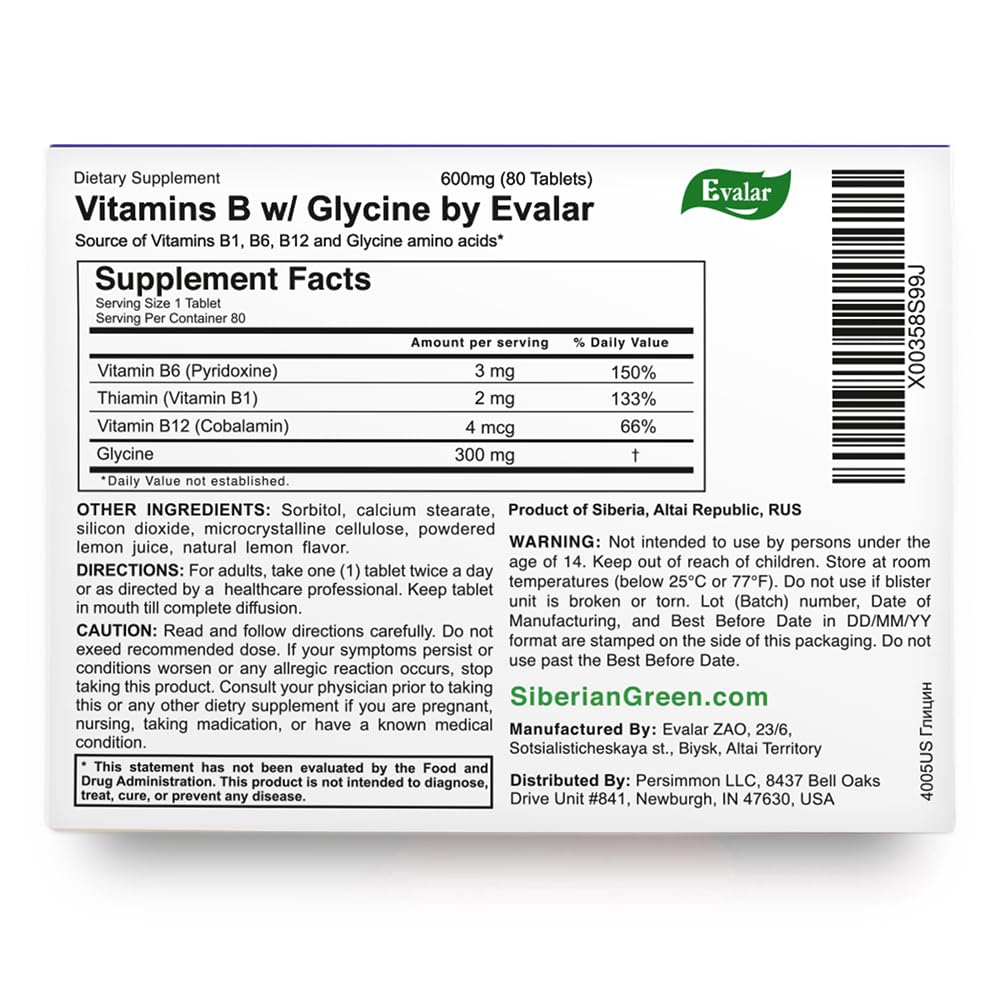 Glycine Forte Evalar 60 Tabs Evalar Au supplements