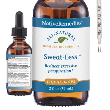 Native Remedies Sweat-Less - Natural Homeopathic Formula for Excessive Sweating, Perspiration and Clamminess - 59 mL Native Remedies Au supplements