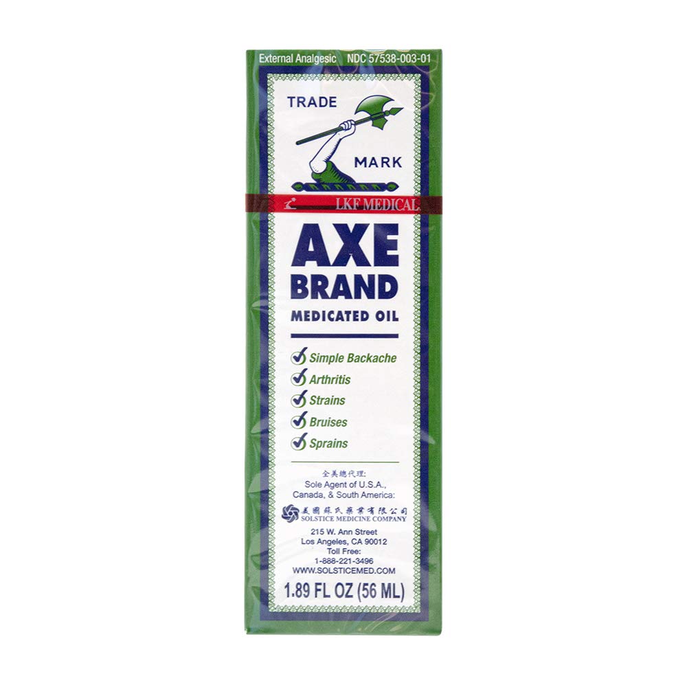 Axe Brand Medicated Oil (Muscle, Joint, and Backache Pain Relief) (1.89 fl oz) (6 Bottles) (Solstice) AXE Au supplements