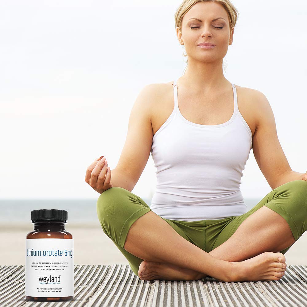Lithium Orotate - 5mg of Elemental Lithium per Vegetarian Capsule Weyland Brain Nutrition Au supplements