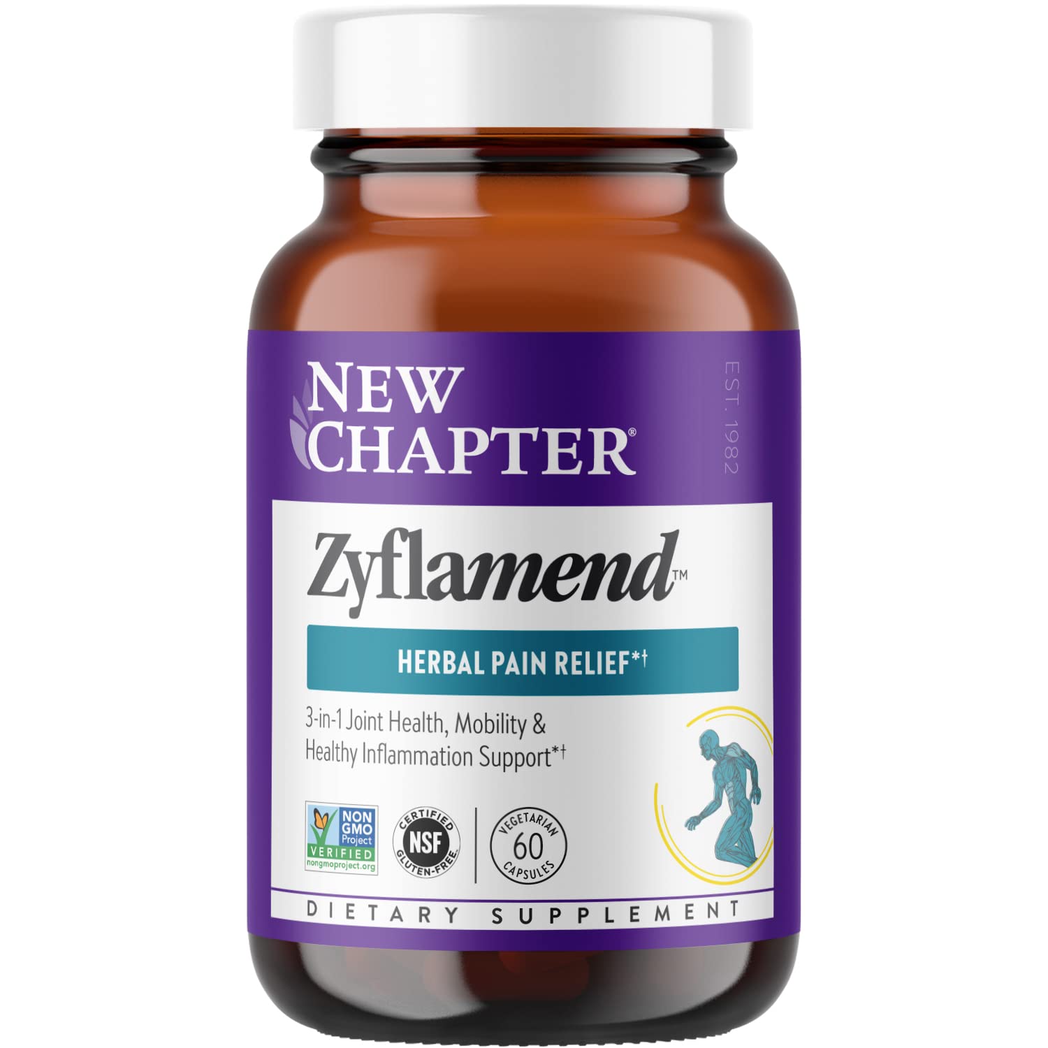 New Chapter Zyflamend™ Joint Supplement & Herbal Pain Relief – 10-in-1 Superfood Blend with Turmeric, Ginger & Green Tea - for Healthy Inflammation Response, Mobility & Flexibility, 60 Capsules New Chapter Au supplements