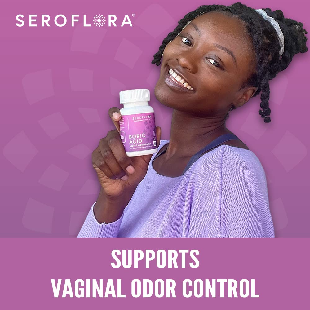 SEROVERA Seroflora Boric Acid Vaginal Suppositories 600 mg + Suppository Applicators Bundle SEROVERA Au supplements