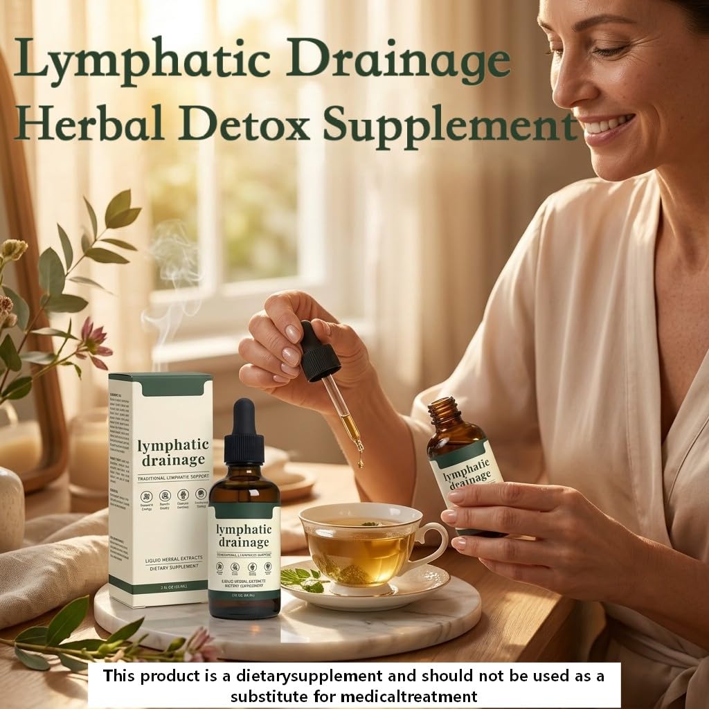Sentk Organic Lymphatic Drainage Drops, Liposomal Herbal Blend – Supports Lymph System, Reduces Swelling, Boosts Immunity & Vitality, Enhance Clarity, Portable Dropper Design, 2 fl oz (2 Pack) Sentk Au supplements