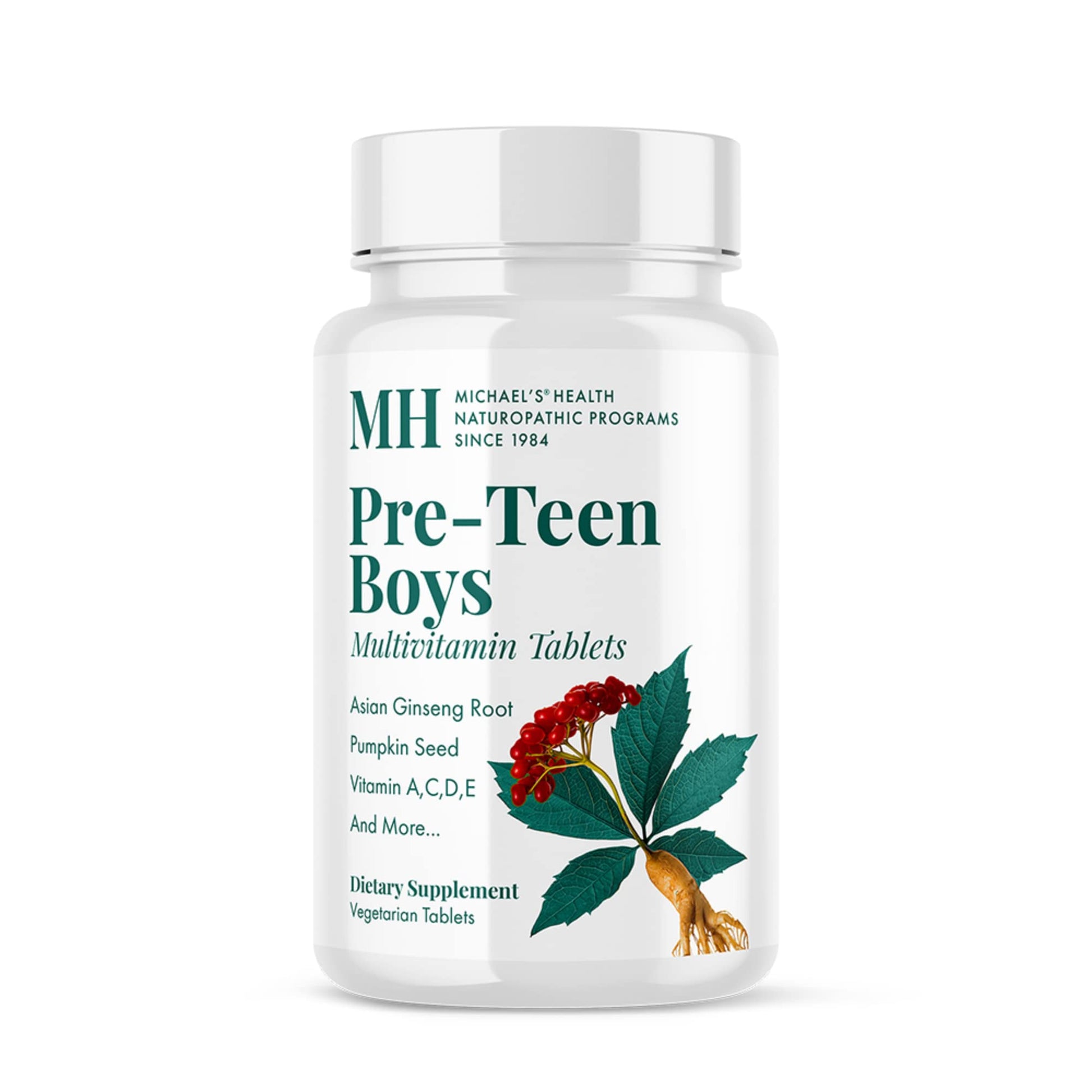 Michael's Health Naturopathic Programs Pre-Teen Boys Daily Multivitamin - 60 Vegetarian Tablets - With Male Herbal Blend - Kosher - 60 Servings MICHAEL'S Au supplements