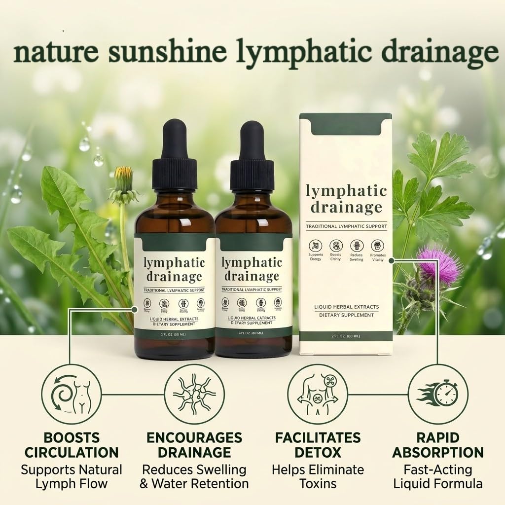 Sentk Organic Lymphatic Drainage Drops, Liposomal Herbal Blend – Supports Lymph System, Reduces Swelling, Boosts Immunity & Vitality, Enhance Clarity, Portable Dropper Design, 2 fl oz (2 Pack) Sentk Au supplements