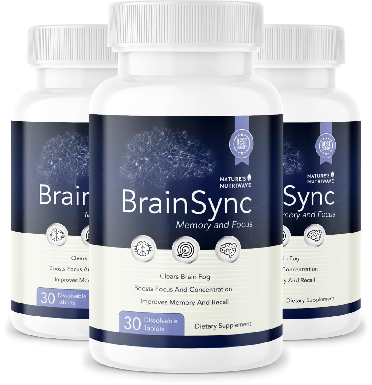 Nature’s NutriWave BrainSync Probiotic Supplement – Supports Daily Wellness & Gut-Brain Balance – 3.6 Billion CFU – 30 Dissolvable Tablets, 3 Month Supply Nature’s NutriWave Au supplements