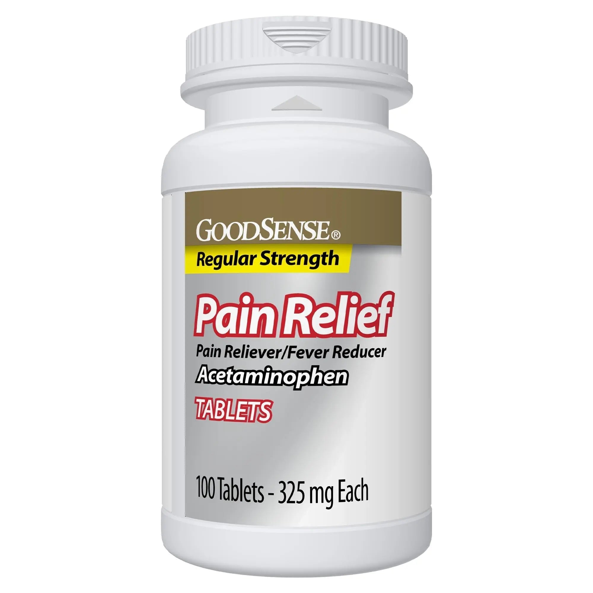Pain Relief, Acetaminophen Tablets 325 mg, Regular Strength, Pain Reliever and Fever Reducer GoodSense Au supplements