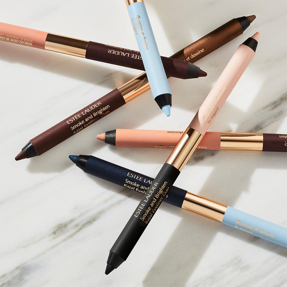 Estée Lauder Smoke and Brighten Long-Lasting Waterproof Kajal Eyeliner Pencil Duo, 0.03 Ounce, Dark Chocoloate/Rich Bronze Estée Lauder Au supplements
