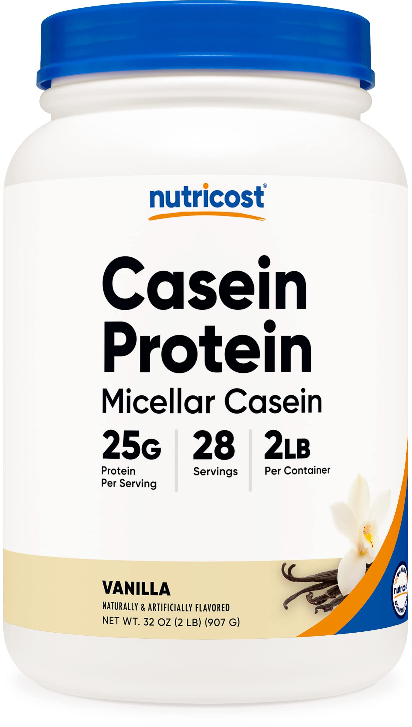 Nutricost Casein Protein Powder 2lb Vanilla - Micellar Casein, Gluten Free, Non-GMO Nutricost Au supplements