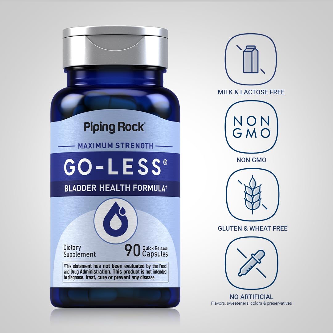 Piping Rock Bladder Control Pills for Women and Men | 90 Capsules | Maximum Strength Formula | Pumpkin Seed Extract | Non-GMO, Gluten Free Supplement Piping Rock Au supplements