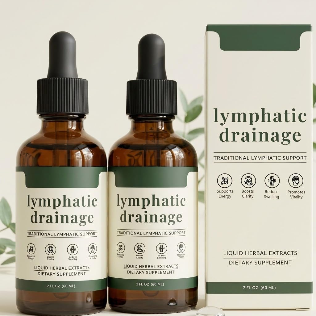 Sentk Organic Lymphatic Drainage Drops, Liposomal Herbal Blend – Supports Lymph System, Reduces Swelling, Boosts Immunity & Vitality, Enhance Clarity, Portable Dropper Design, 2 fl oz (2 Pack) Sentk Au supplements