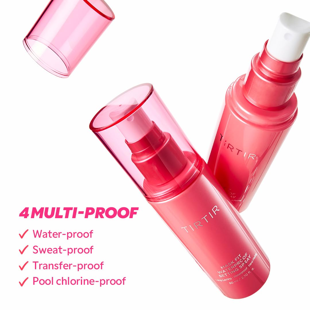 TIRTIR Waterproof Setting Spray – 24 Hour Long Lasting Fix, Sweatproof Water Resistant Makeup Finisher – Ethanol Free, Semi Matte Finish for Oily Skin – Korean Makeup Fixer TIRTIR Au supplements