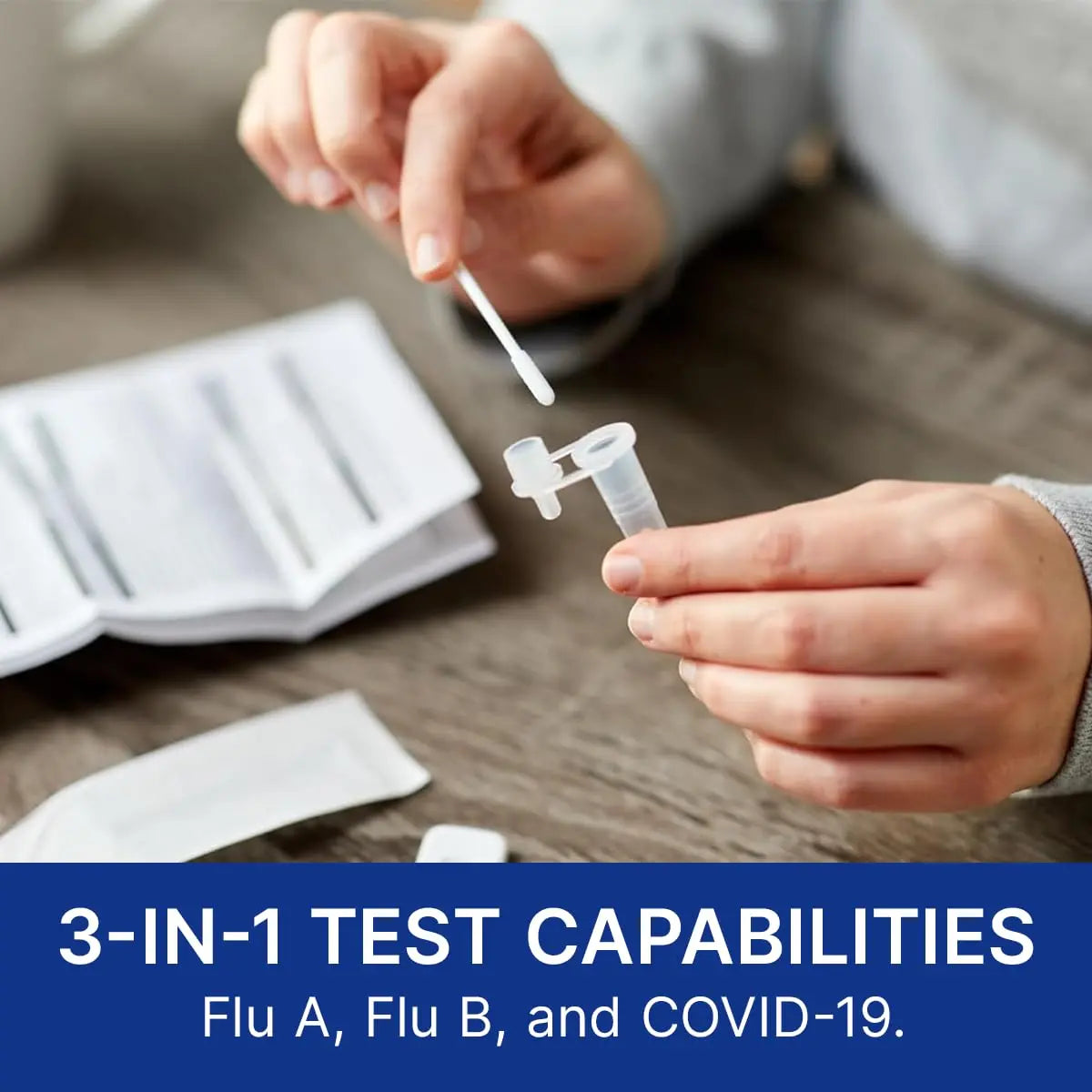 CorDx TyFast at Home Flu A/B & COVID-19 Multiplex Rapid Test Kit, Easy, Accurate, Fast Results in 10 Minutes, 3 in 1 Combo Kit, 5 Tests CorDx Au supplements