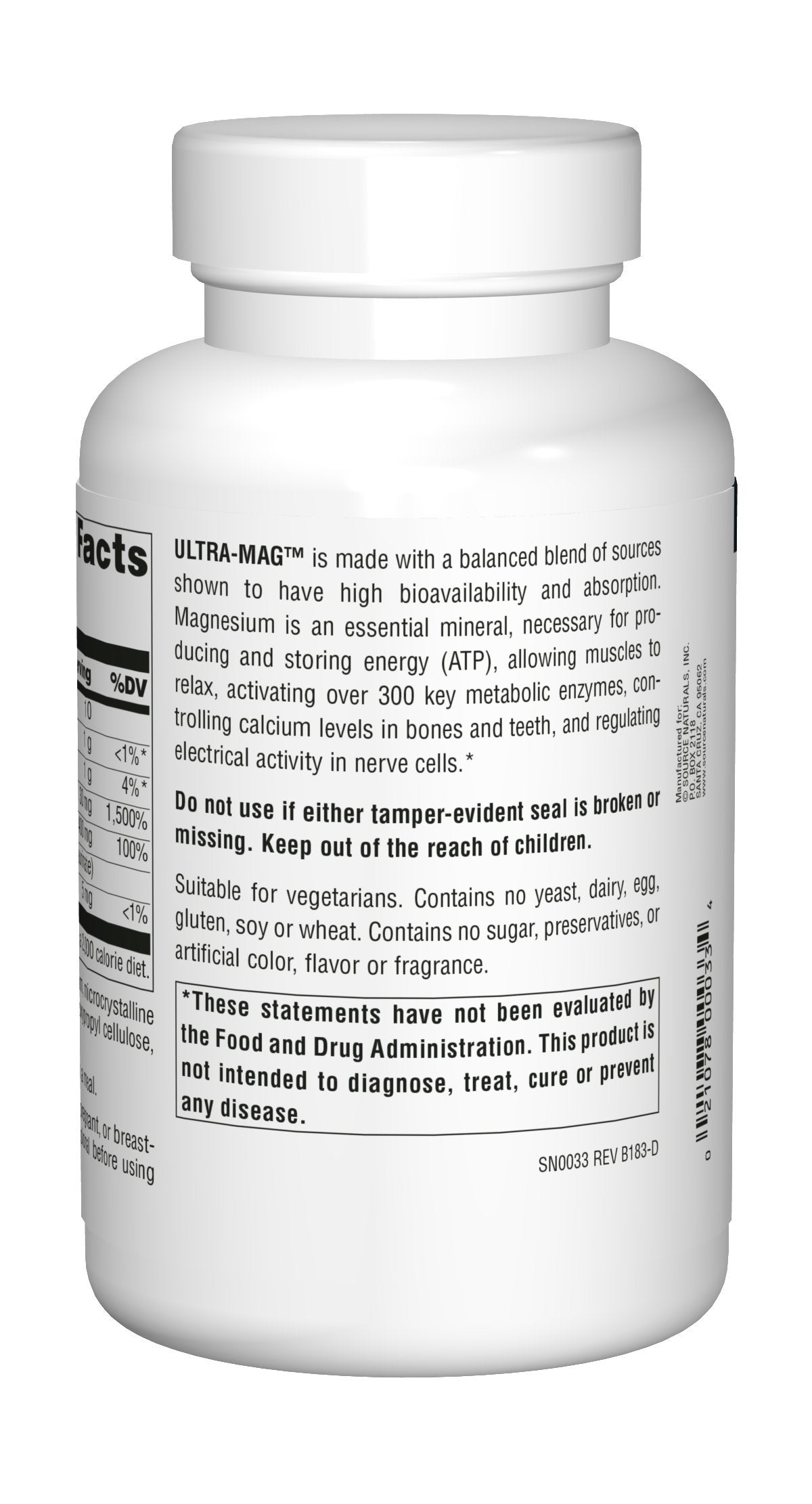 Source Naturals Ultra-Mag High-Efficiency Magnesium Complex - Maintains Muscle Source Naturals Au supplements