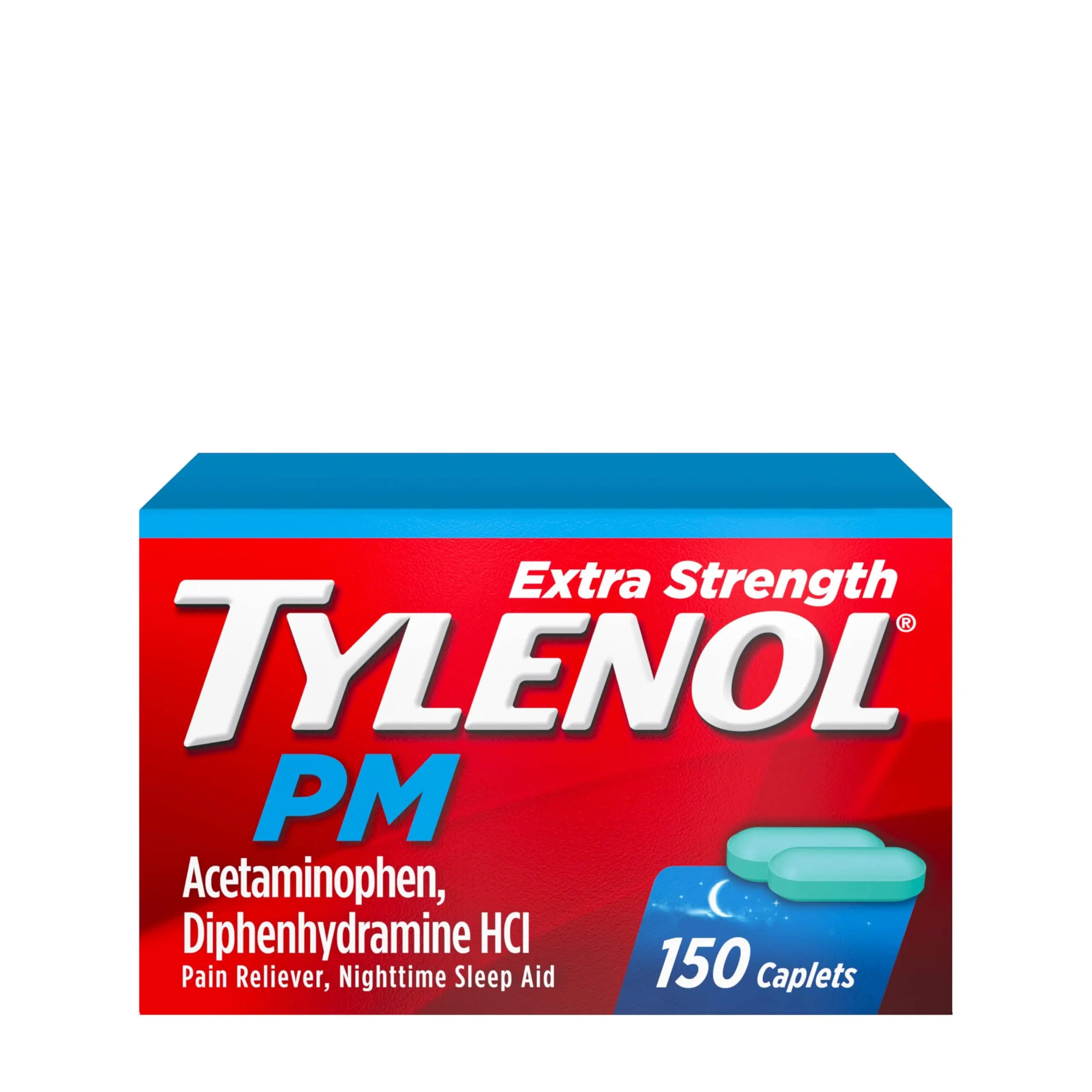 Tylenol PM Extra Strength Nighttime Pain Reliever & Sleep Aid Caplets, 500 mg Acetaminophen & 25 mg Diphenhydramine HCl, Relief for Nighttime Aches & Pains, Non-Habit Forming, 150 ct Tylenol Au supplements