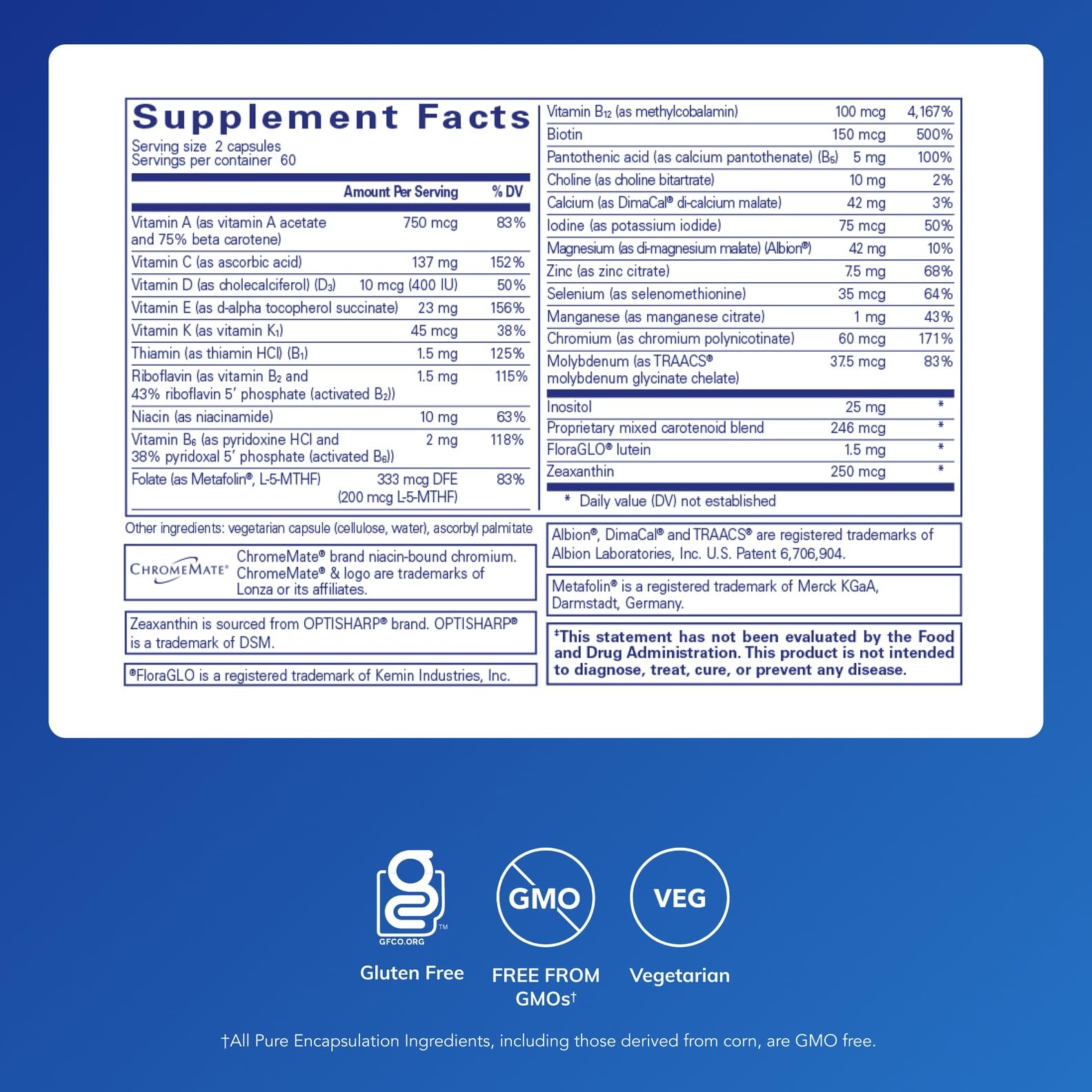 Pure Encapsulations Junior Nutrients - Kids & Teens Multivitamin - Without Iron - with Calcium, Vitamin D3 & Vitamin C - Non-GMO & Vegetarian - 120 Capsules Pure Encapsulations Au supplements
