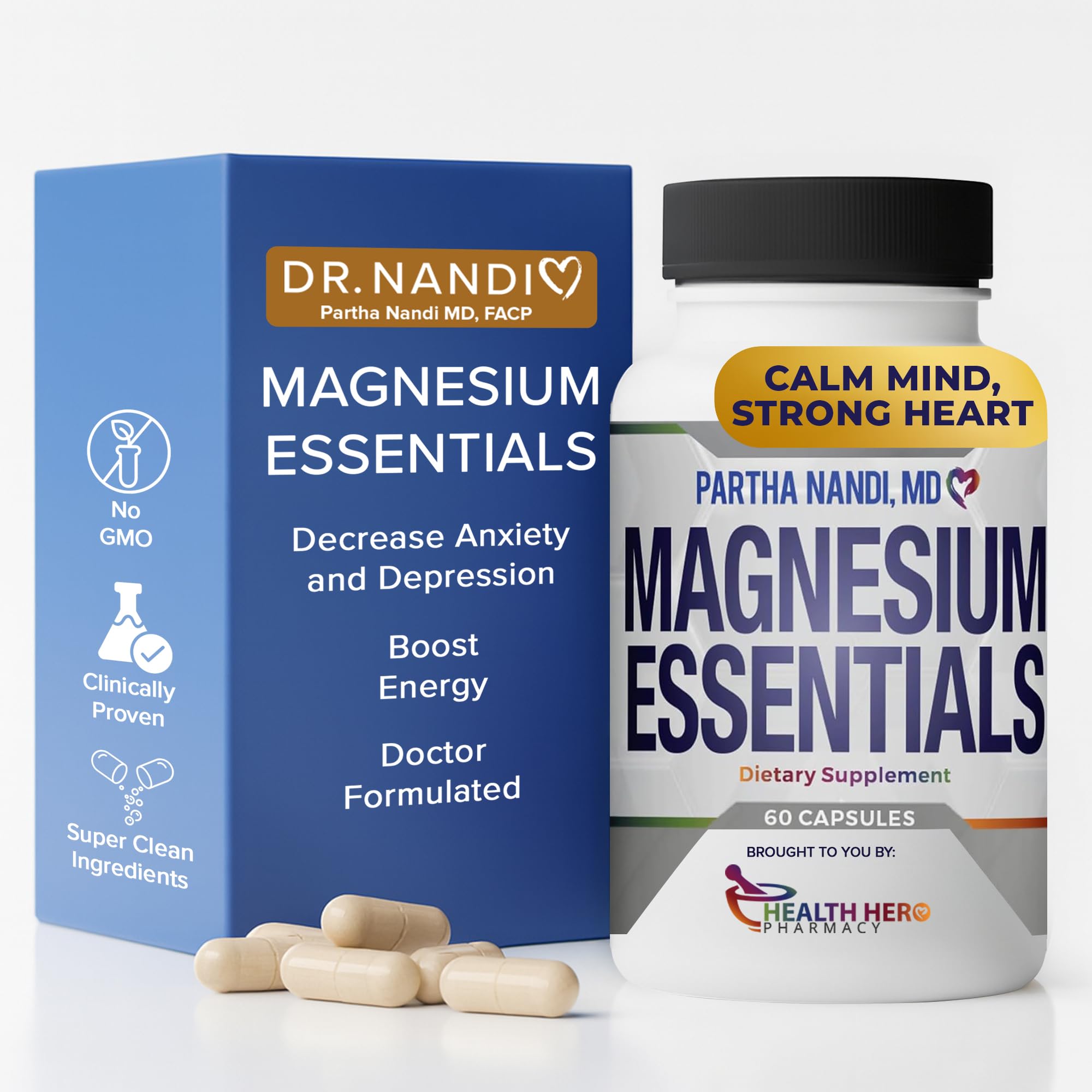Triple Magnesium Citrate, Malate & Glycinate Complex Supplement – Supports Sleep, Stress, Muscle, Nerve & Heart Health – Advanced High-Absorption Formula – 235mg – 60 Capsules Partha Nandi, MD Au supplements