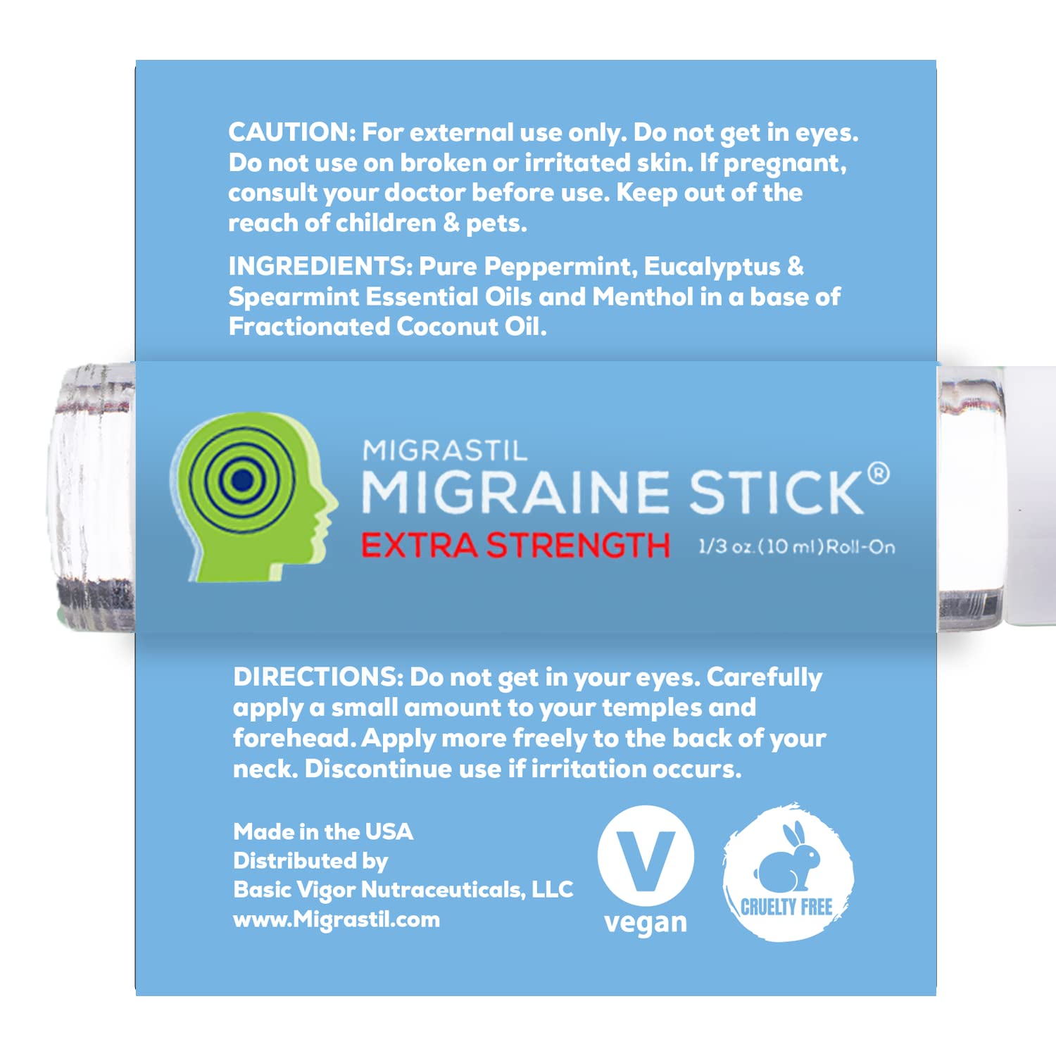 Basic Vigor Migrastil Extra Strength Migraine Stick & MigraFreeze Hat Bundle Basic Vigor Au supplements