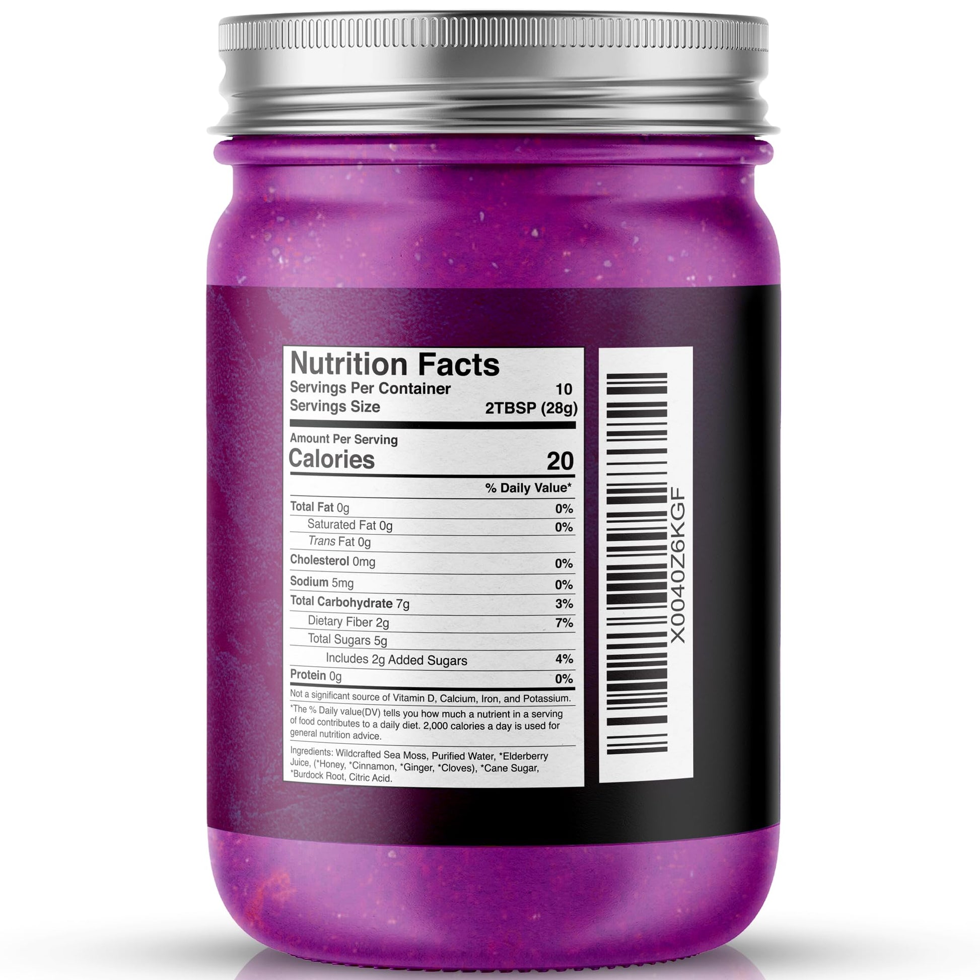 WELLNESS LABSRX Irish Sea Moss Gel Raw - Wildcrafted Superfood Seamoss Gel - Elderberry Flavor, Vitamin and Mineral-Rich from Pristine Caribbean Waters, Immune and Digestive Health Support - 10 oz. WELLNESS LABSRX Au supplements