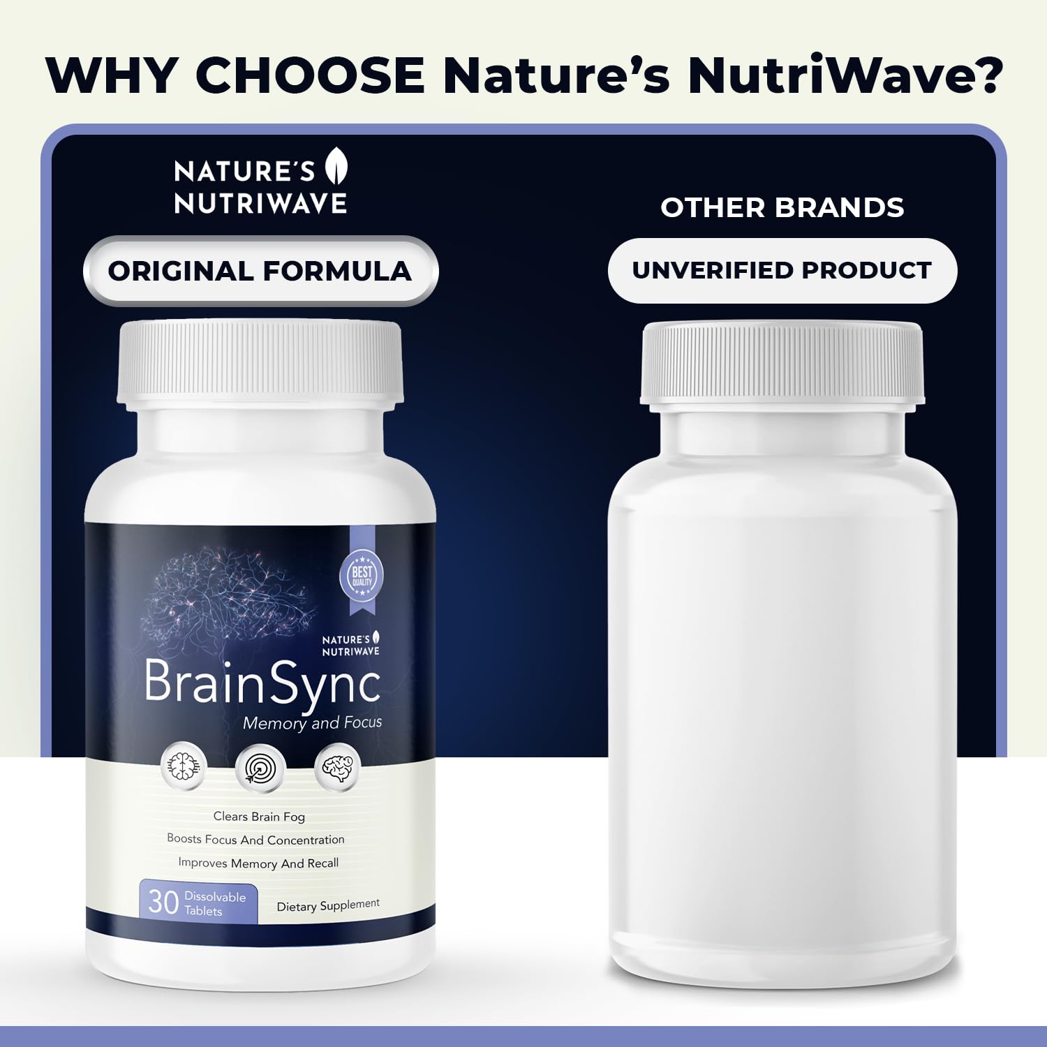 Nature’s NutriWave BrainSync Probiotic Supplement – Supports Daily Wellness & Gut-Brain Balance – 3.6 Billion CFU – 30 Dissolvable Tablets, 3 Month Supply Nature’s NutriWave Au supplements