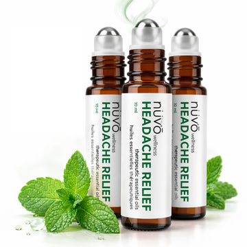 Migraine Relief Roll-On, Made with Peppermint, Lavender, Eucalyptus, & Other Aromatherapy Essential Oils, for Headaches, and Sore Muscles NUVO WELLNESS Au supplements