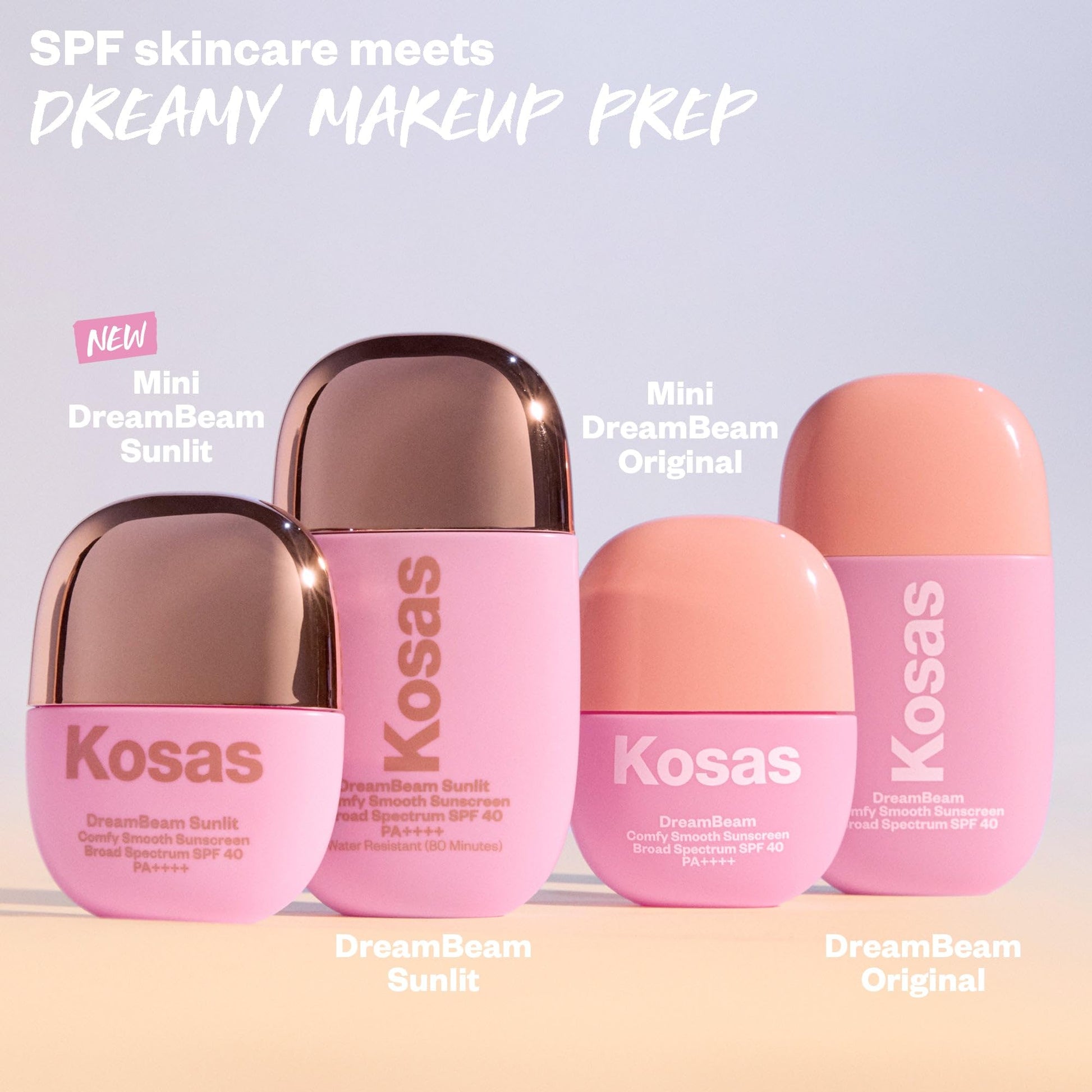 Kosas DreamBeam SPF 40 Mineral Sunscreen for Face + Makeup Prep – Lightweight Hydrating Sun Protection, 40 ml Kosas Au supplements