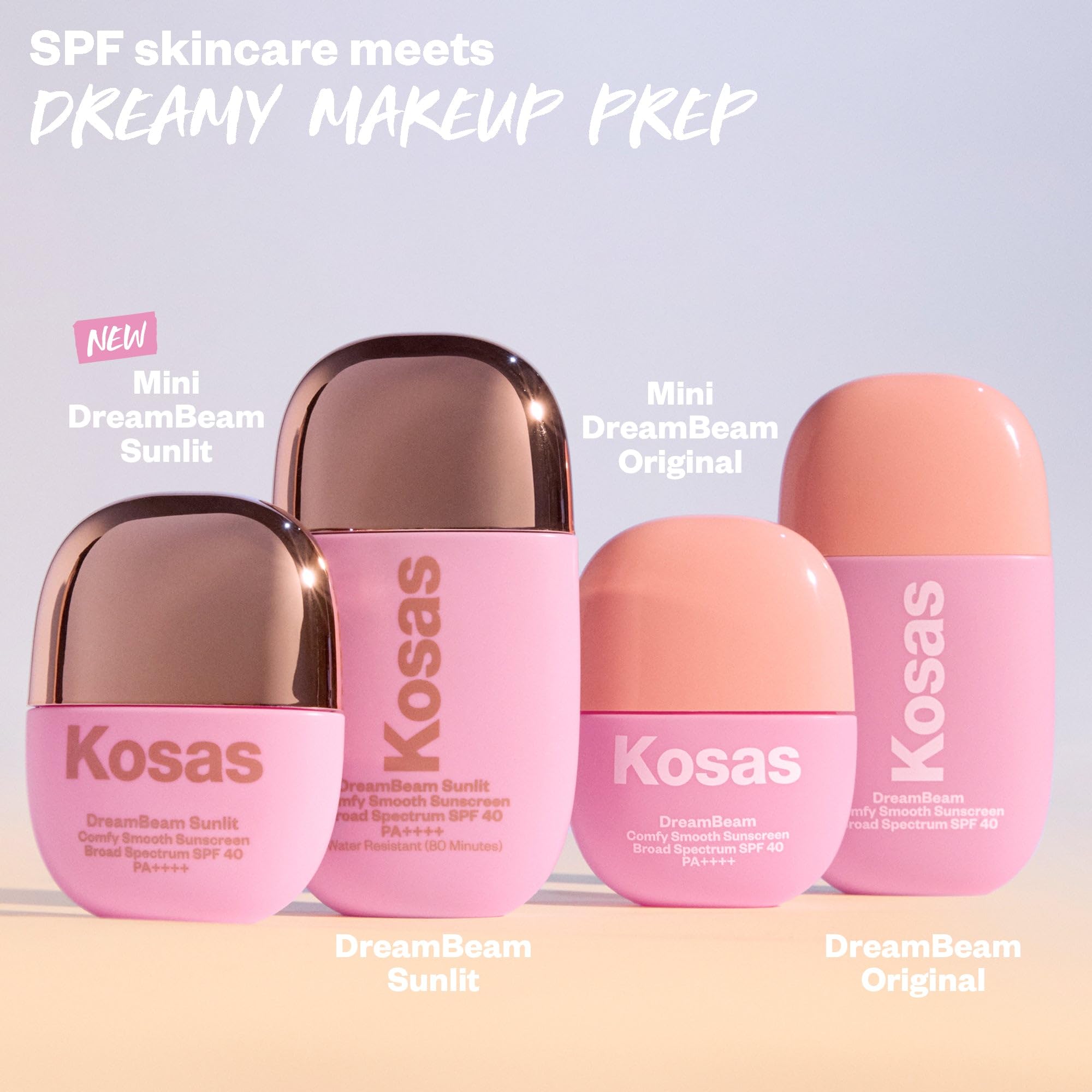 Kosas DreamBeam SPF 40 Mineral Sunscreen for Face + Makeup Prep – Lightweight Hydrating Sun Protection, 40 ml Kosas Au supplements