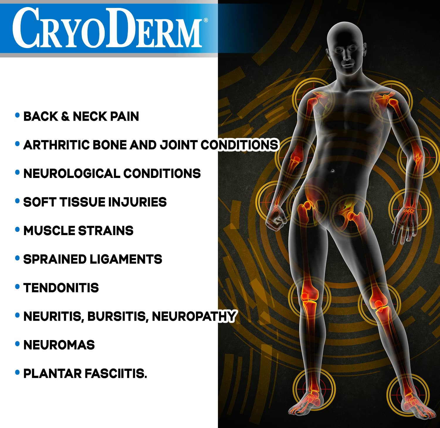 Cryoderm Cold Roll-on 3oz, 2.4 Lb CryoDerm Au supplements