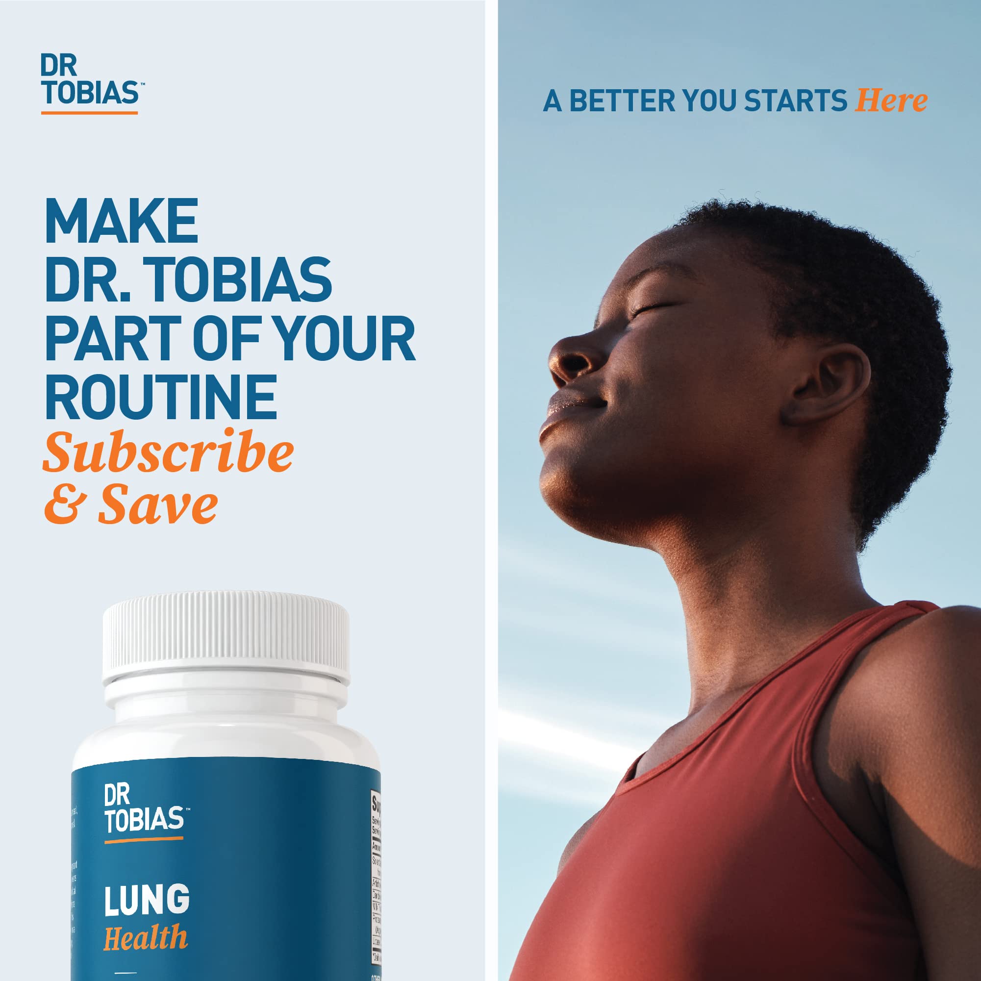 Dr. Tobias Lung Health - Lung Support Supplement with Vitamin C, Butterbur, Quercetin & Bromelain | Lung Cleanse & Detox Formula for Bronchial & Respiratory System Non-GMO (60 Capsules, 60 Servings) Dr. Tobias Au supplements