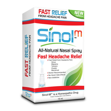 Sinol Headache Relief Spray, Over-The-Counter Medication Nose Spray for Migraine Cluster Tension, Sinus Relief & Nasal Decongestants, 15 ml Sinol Au supplements