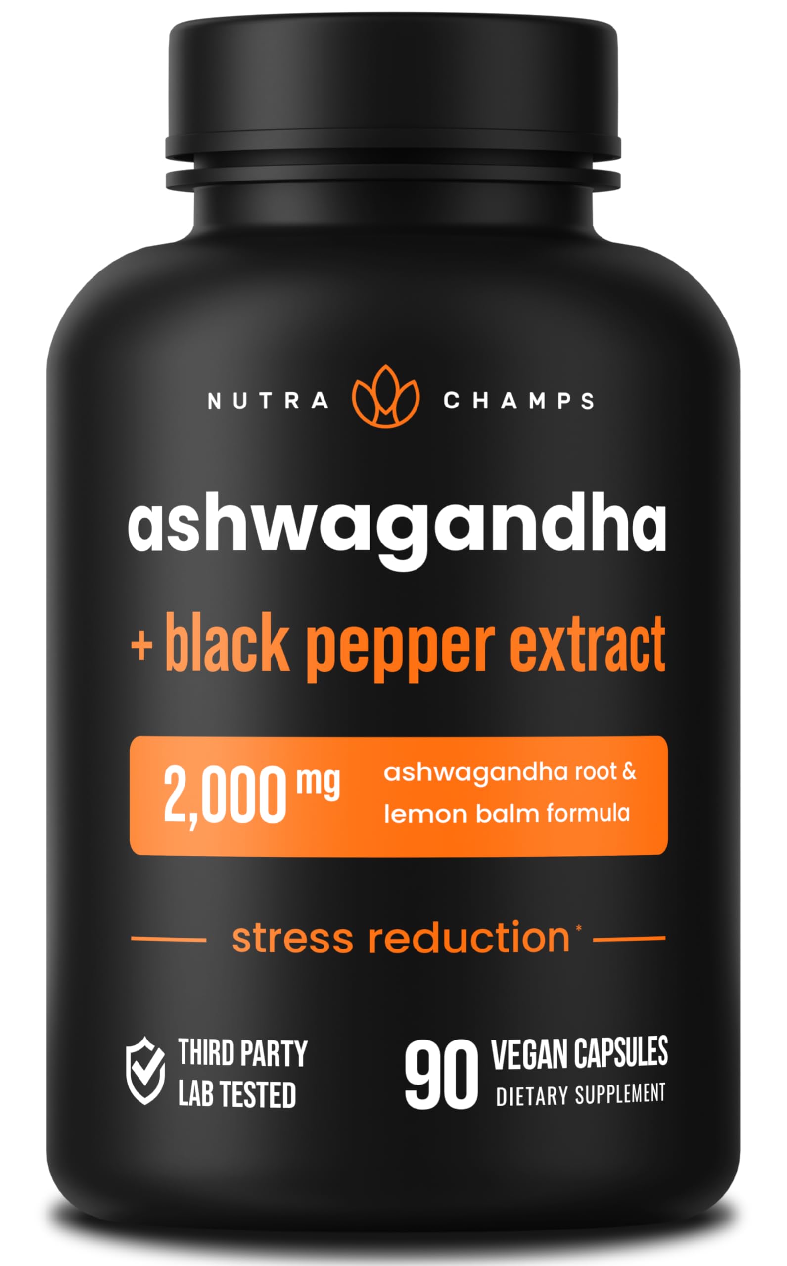NutraChamps Organic Ashwagandha Capsules, 2000mg Adrenal Fatigue, Thyroid & Mood Support Ashwagandha Supplements, Ashwagandha Root Powder & Lemon Balm, Superior Absorption with Black Pepper NutraChamps Au supplements