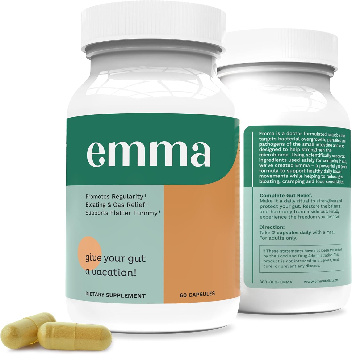 Emma Gut Health - Gas and Bloating Relief, Constipation, Leaky Gut Repair Emma Au supplements